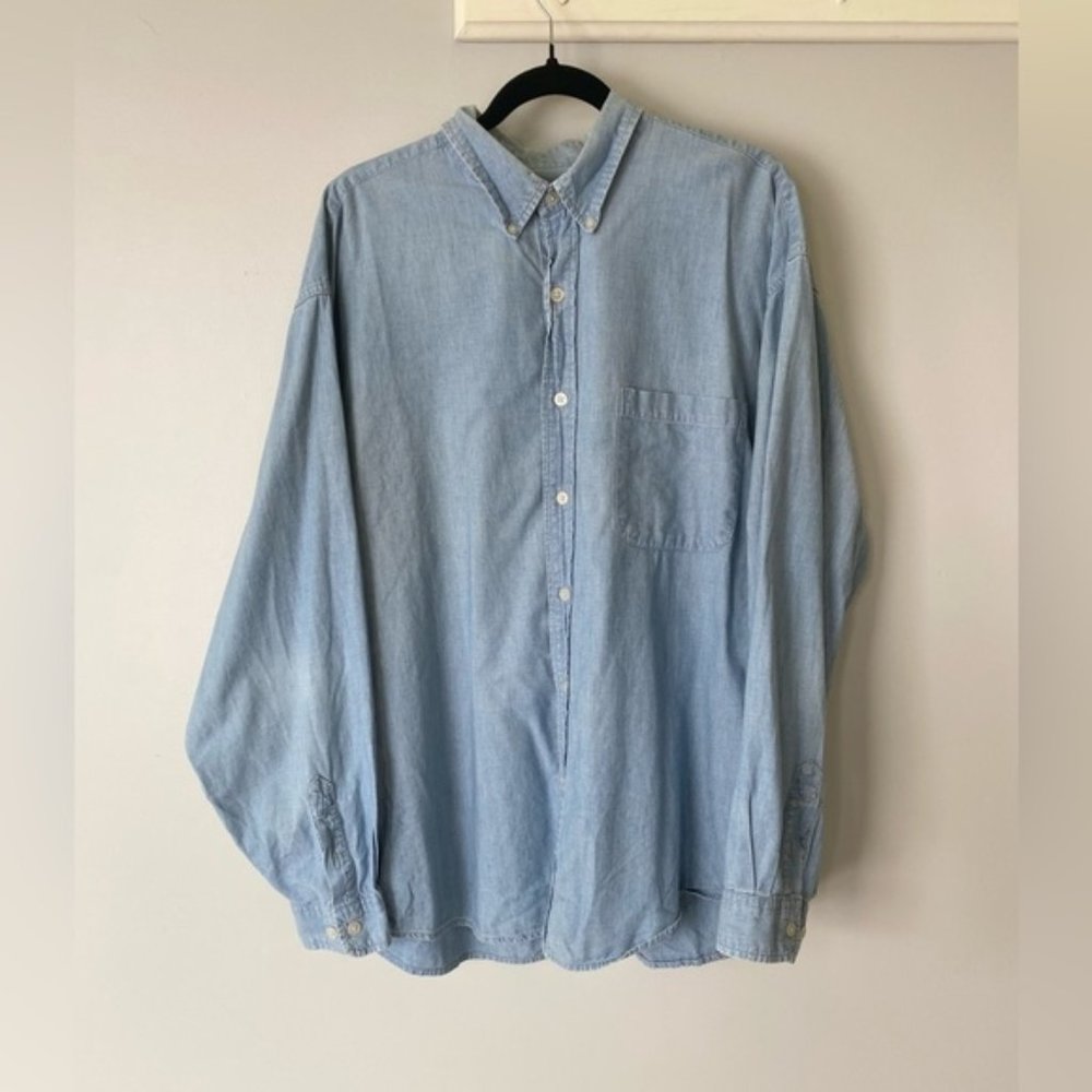 Vintage Eddie Bauer oversized cotton button down shirt